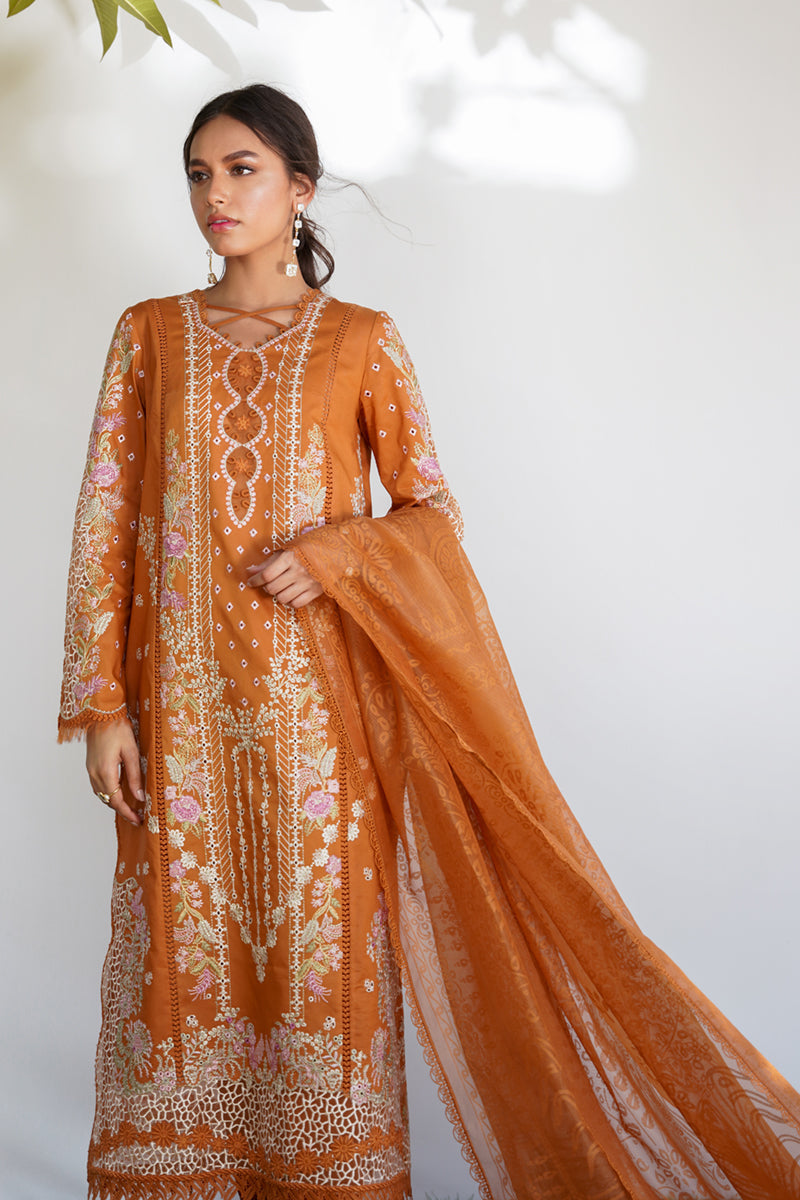 QALAMKAR QLINEKARI-RT-04 ALAINA-LAWN COLLECTION'23