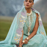 CRIMSON LUXE LAWN Pleated Perfection - D4 A