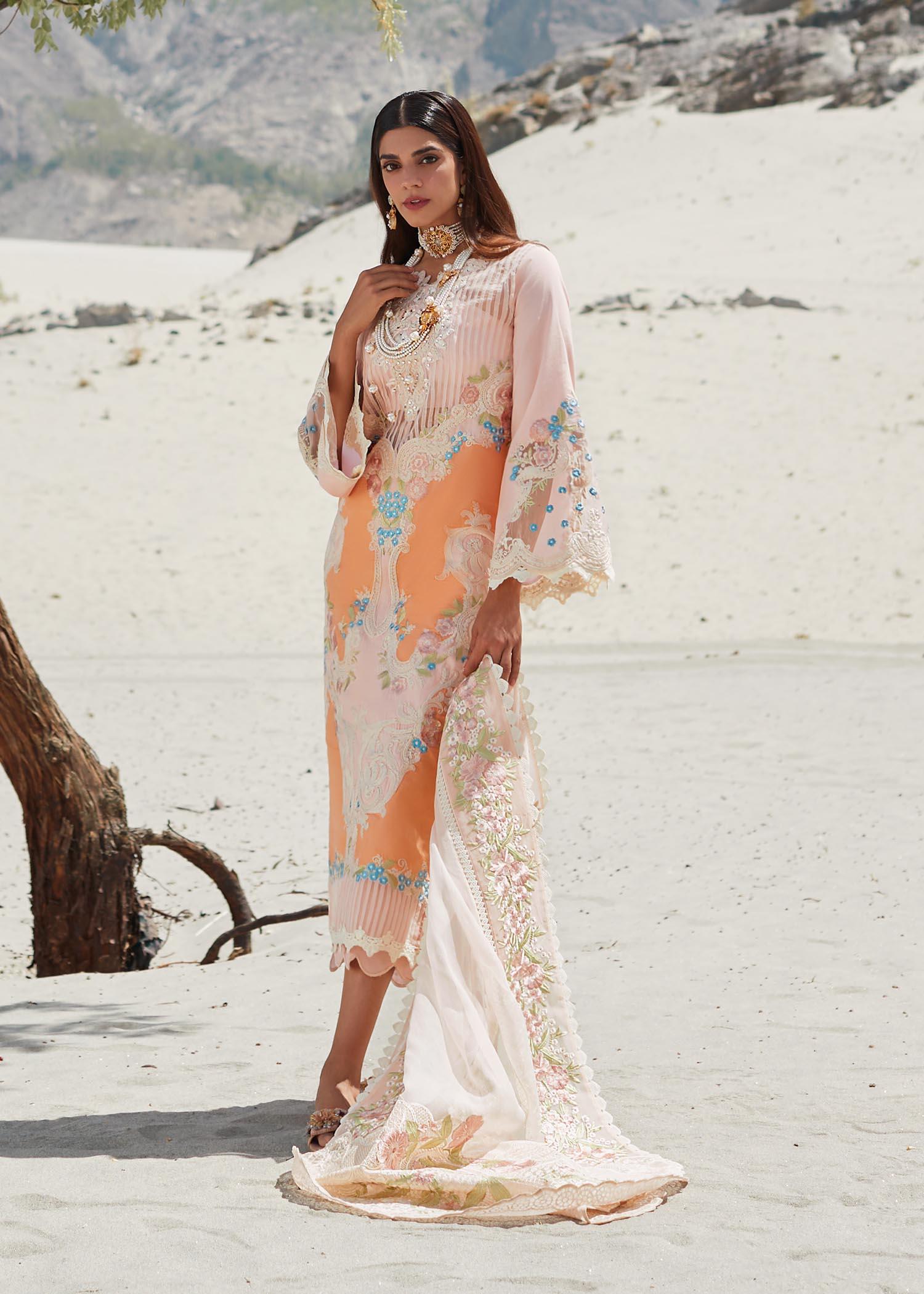CRIMSON LUXE LAWN Marori Dreams - D8 B UNSTITCHED