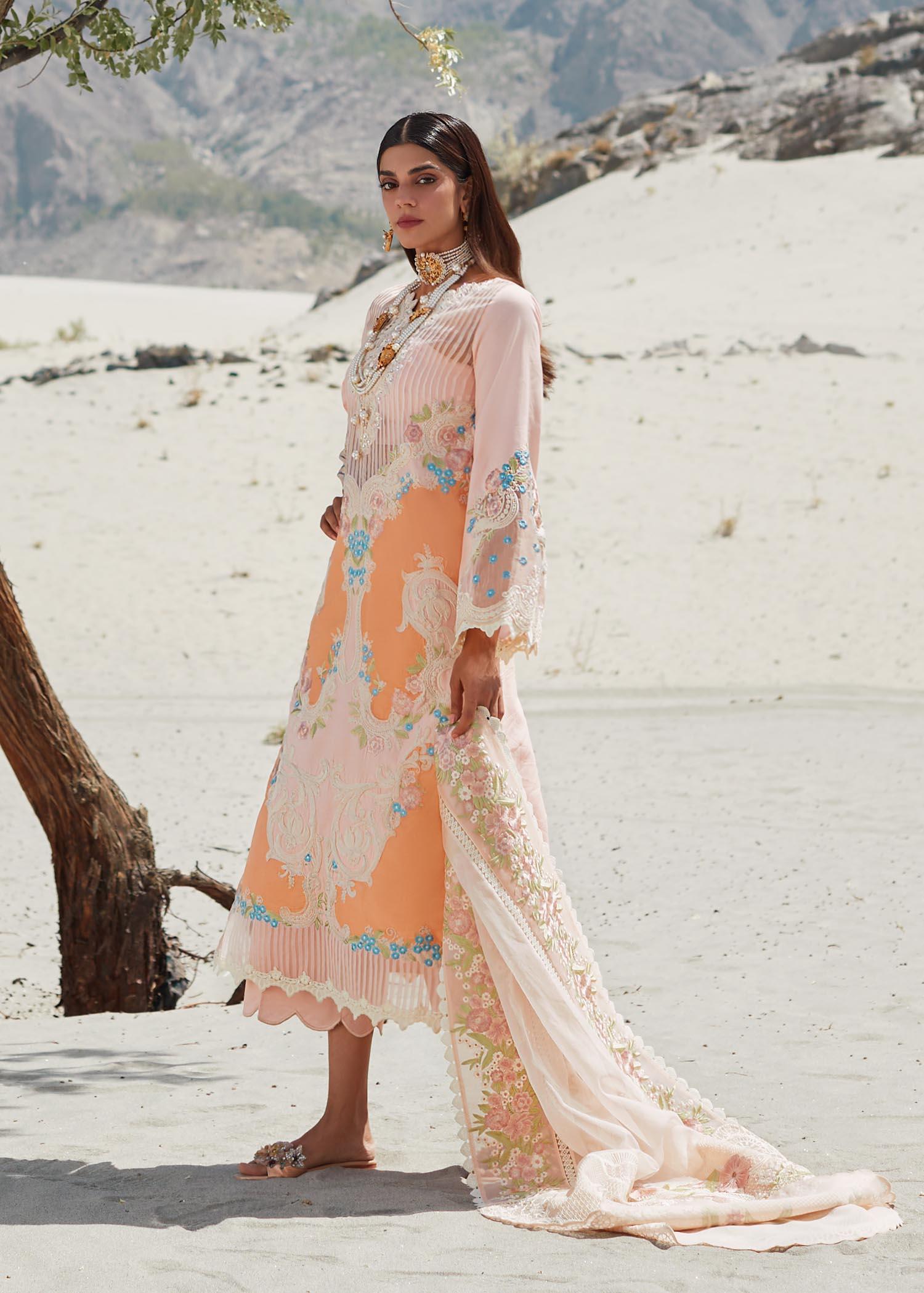 CRIMSON LUXE LAWN Marori Dreams - D8 B UNSTITCHED