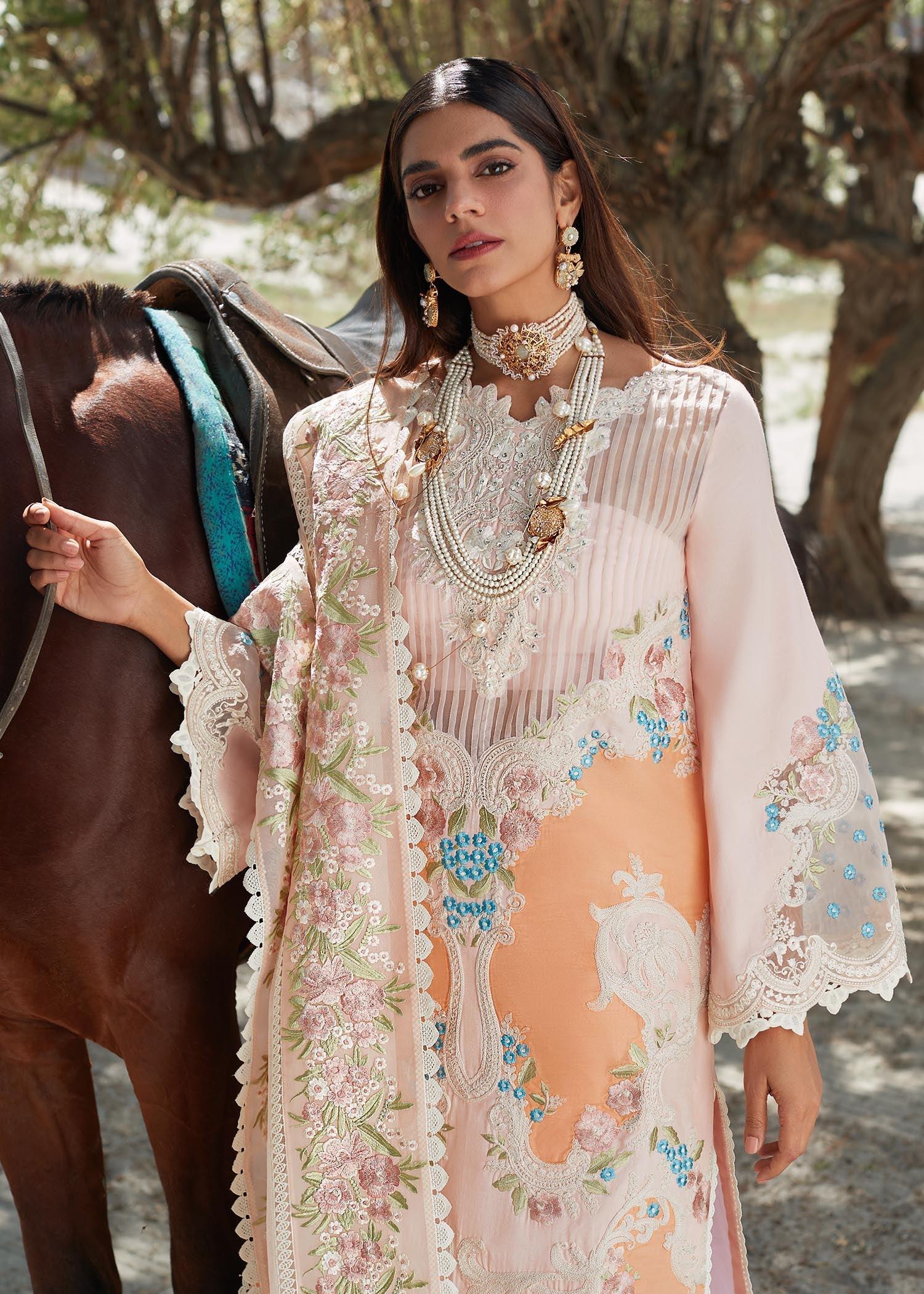 CRIMSON LUXE LAWN Marori Dreams - D8 B UNSTITCHED