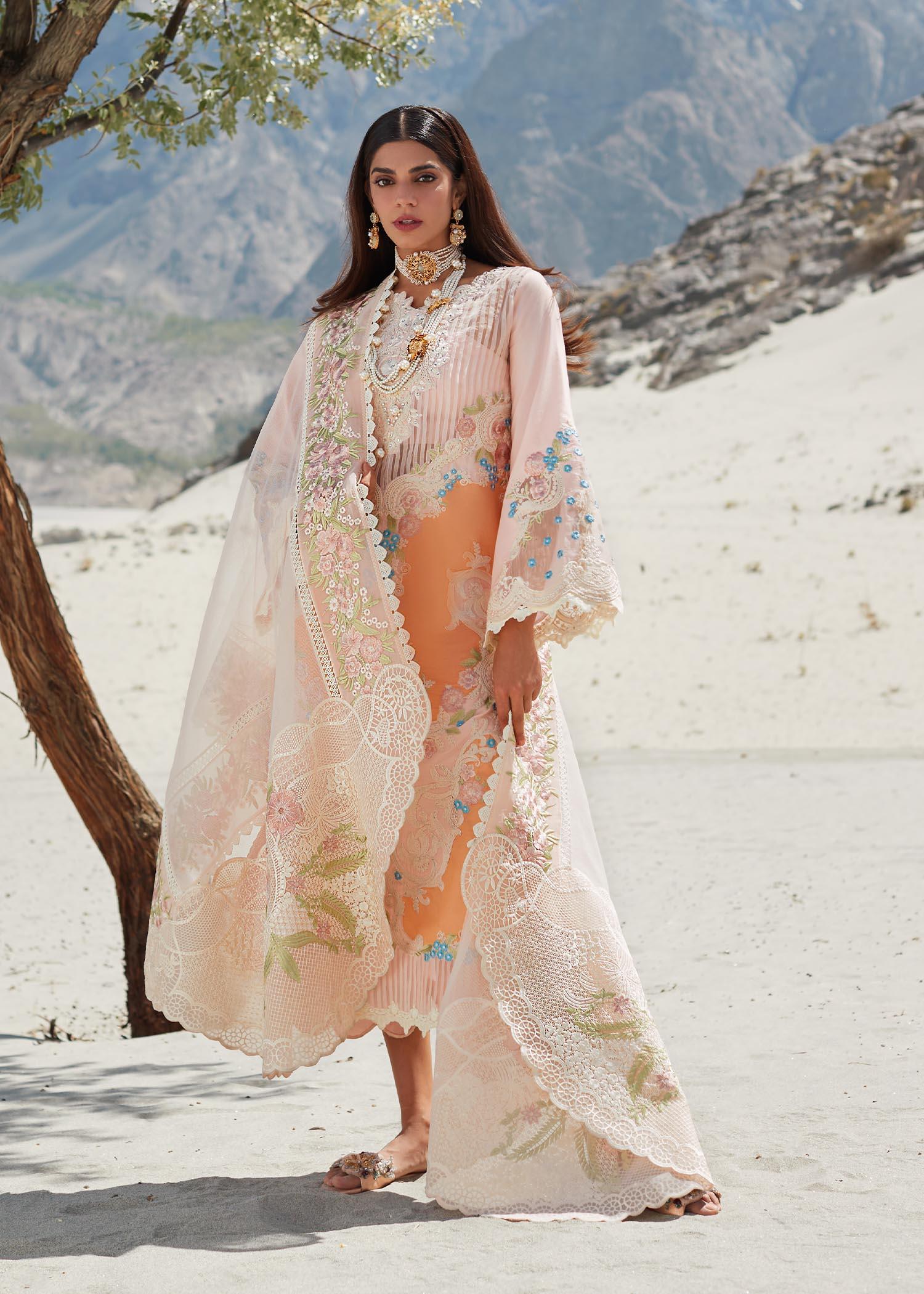 CRIMSON LUXE LAWN Marori Dreams - D8 B UNSTITCHED