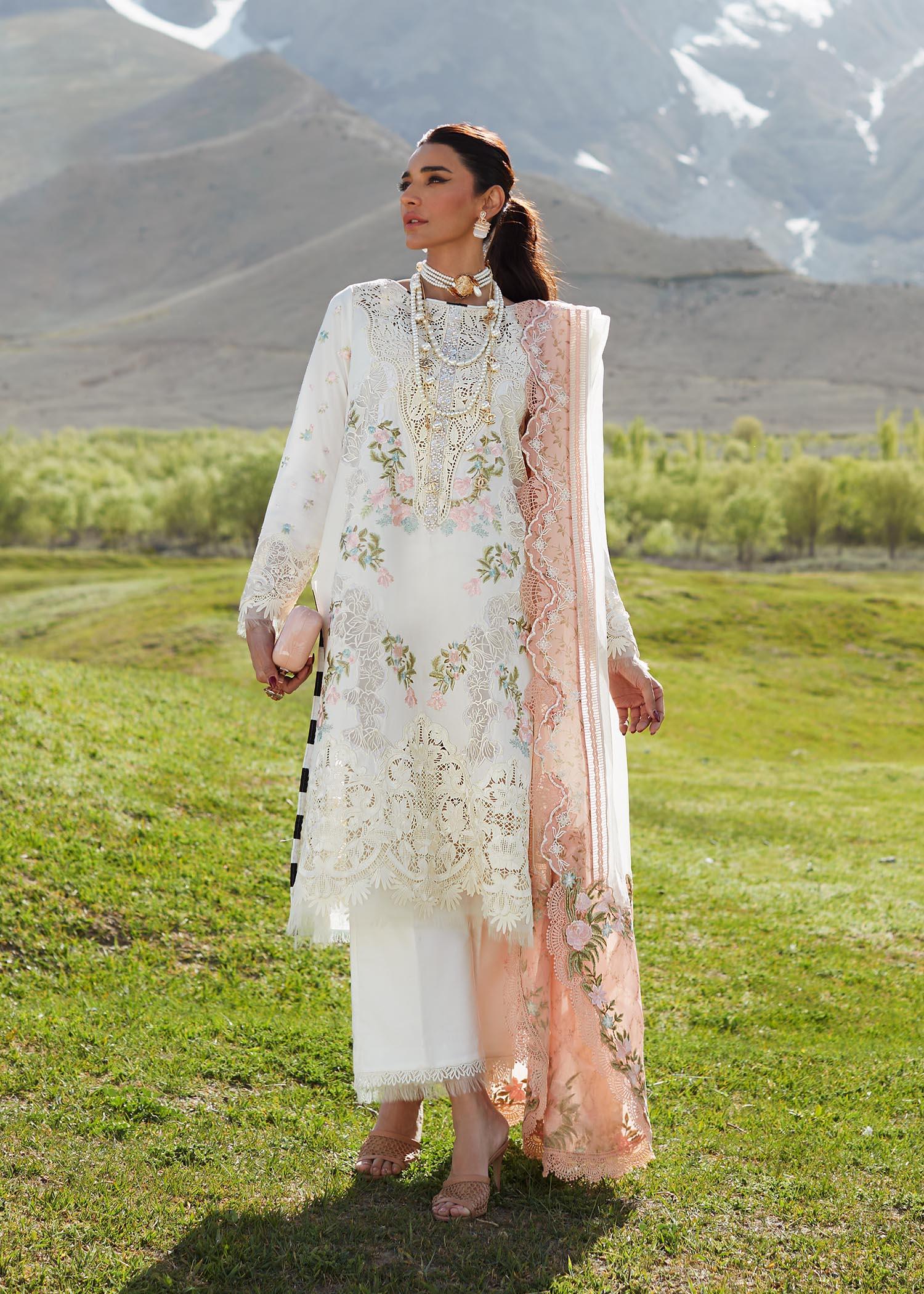 CRIMSON LUXE LAWN Summer in the Meadows - D1 A Stitched