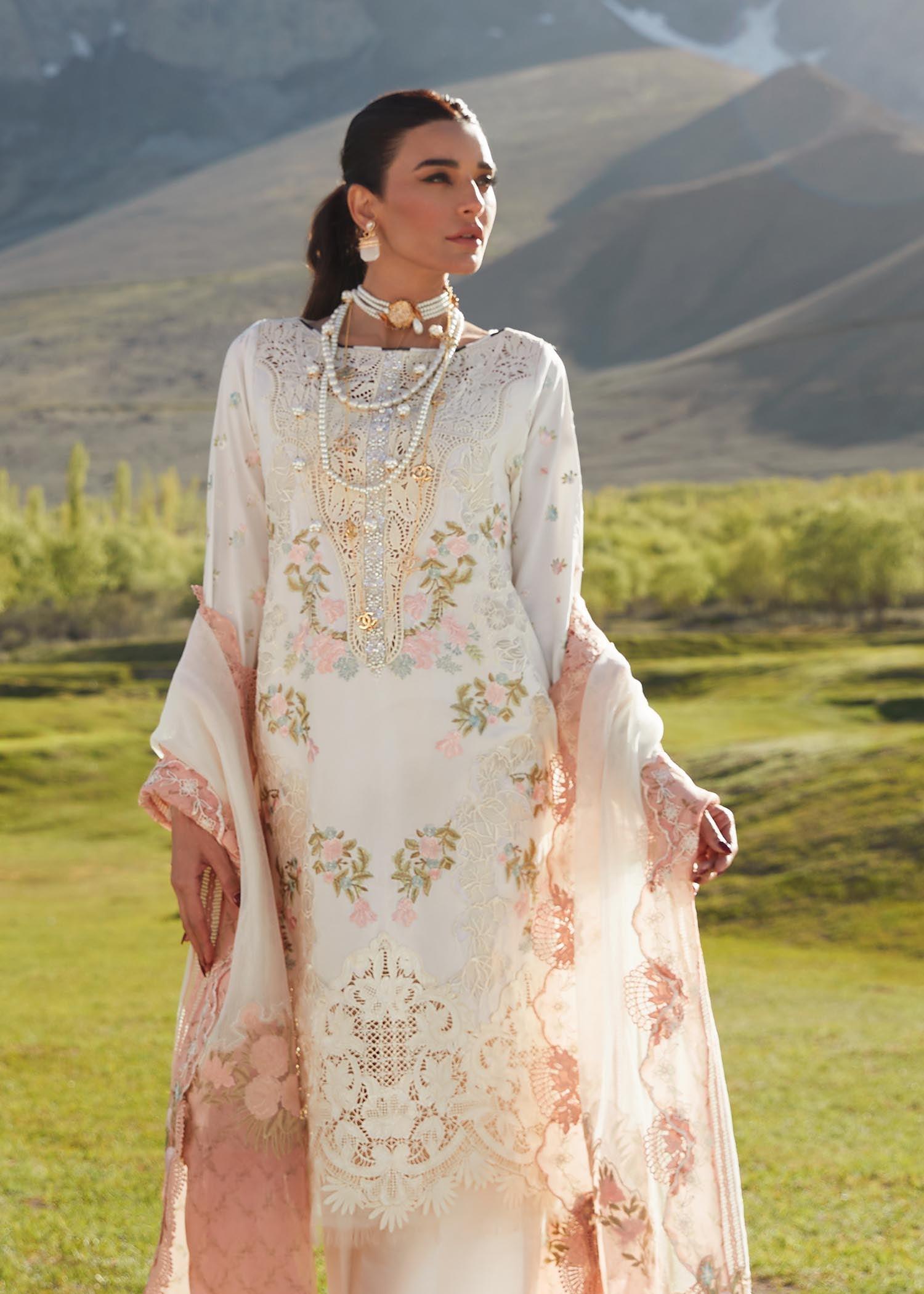 CRIMSON LUXE LAWN Summer in the Meadows - D1 A Stitched
