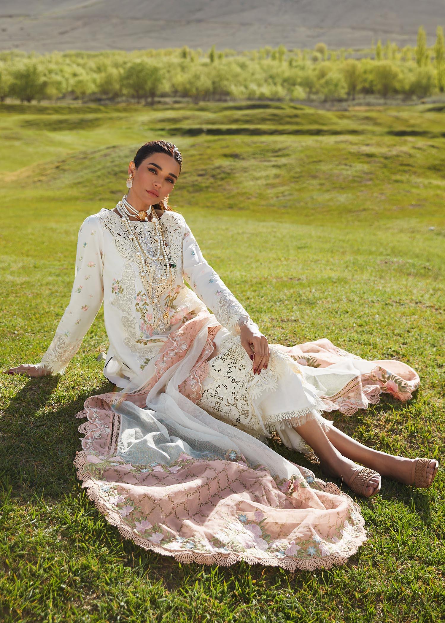 CRIMSON LUXE LAWN Summer in the Meadows - D1 A Stitched