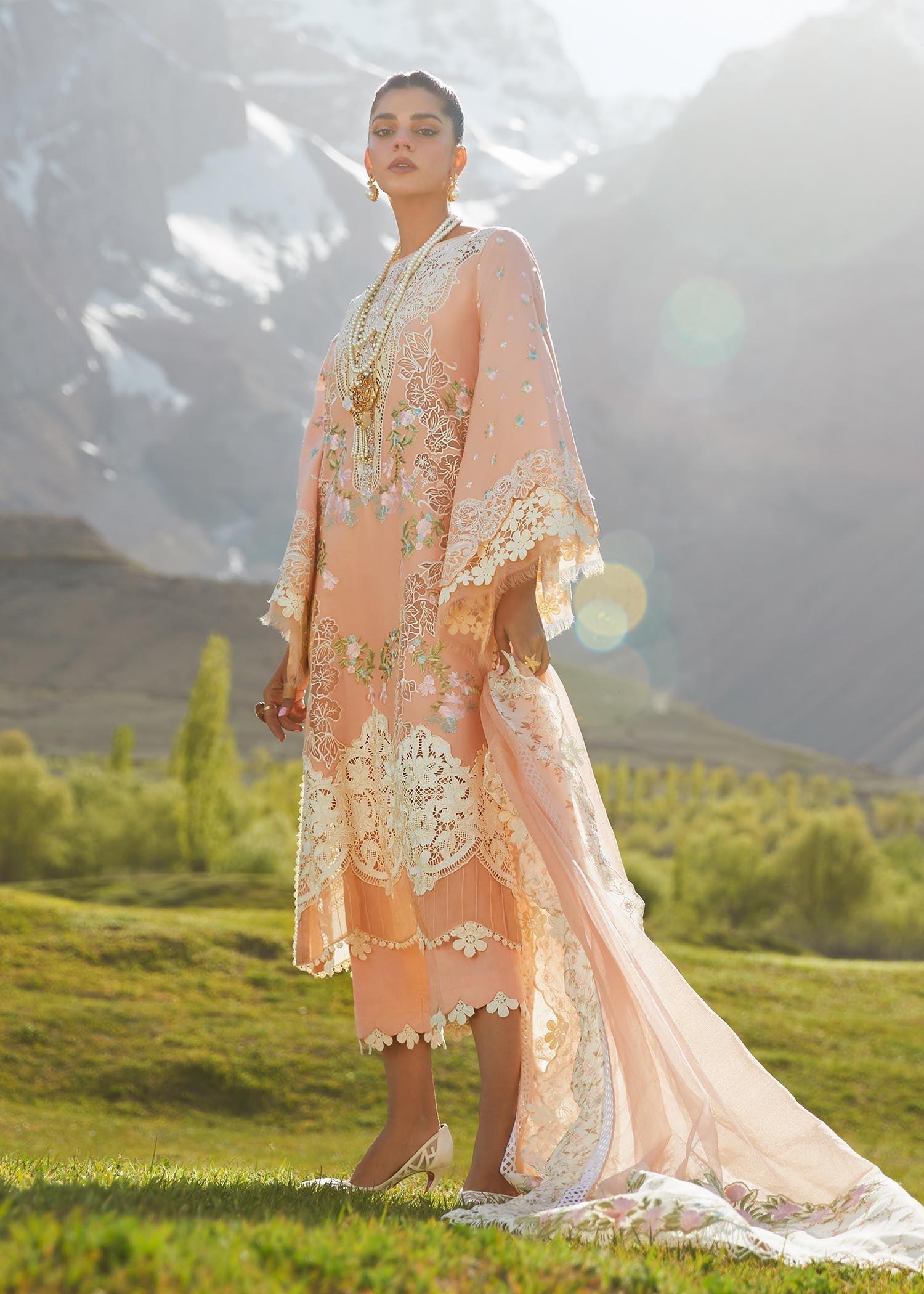 CRIMSON LUXE LAWN Summer in the Meadows - D1 B Stitched