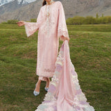 CRIMSON LUXE LAWN Pleated Perfection - D4 B STITCHED