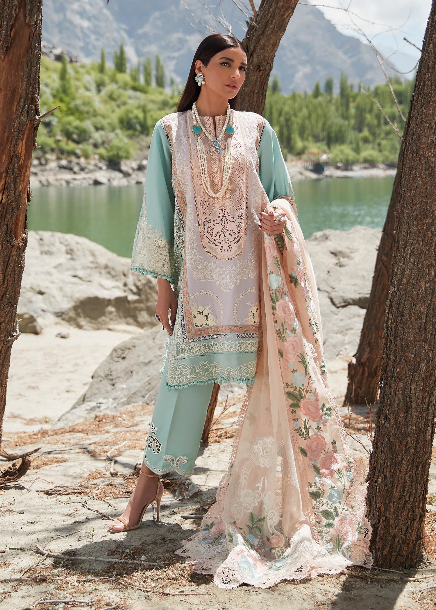 CRIMSON LUXE LAWN Mountain Love - D6 B STITCHED