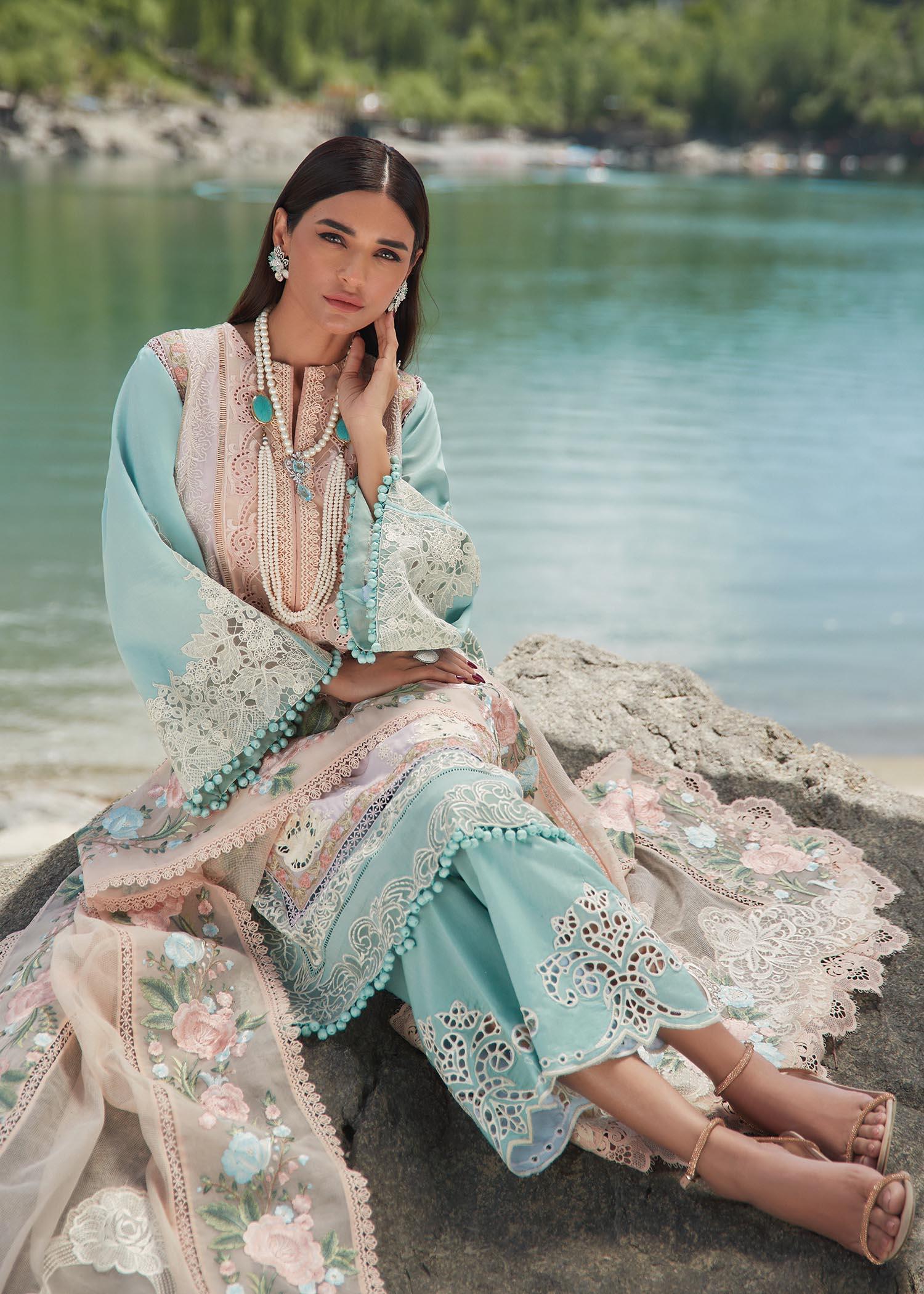 CRIMSON LUXE LAWN Mountain Love - D6 B STITCHED