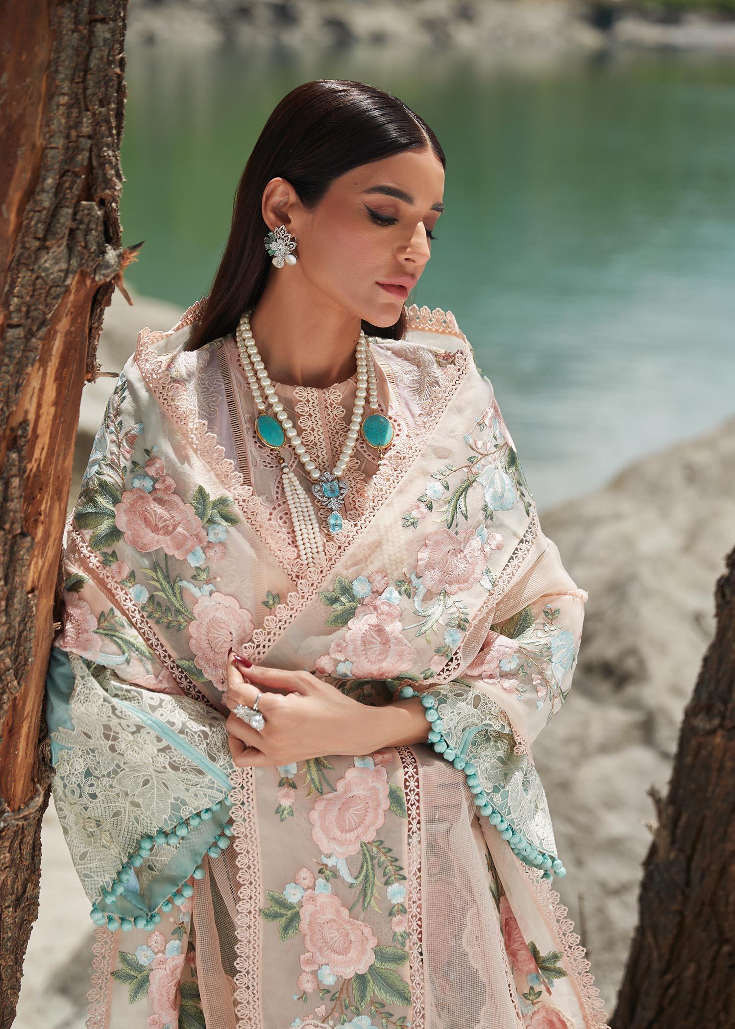 CRIMSON LUXE LAWN Mountain Love - D6 B STITCHED