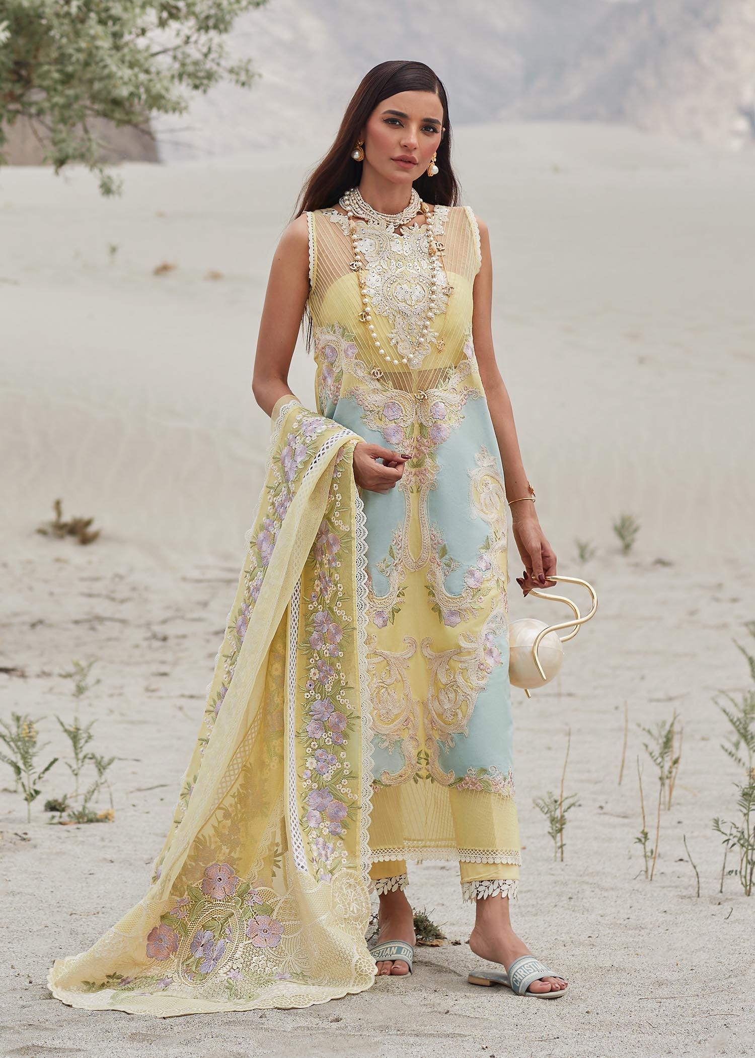 CRIMSON LUXE LAWN Marori Dreams - D8 A STITCHED