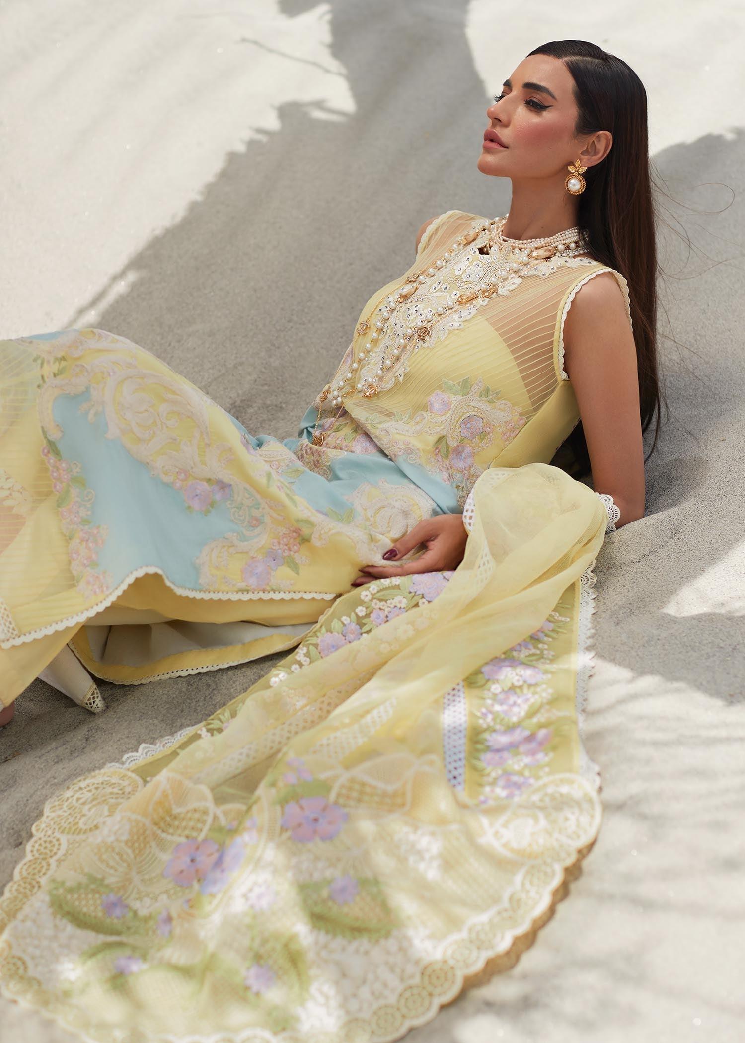 CRIMSON LUXE LAWN Marori Dreams - D8 A STITCHED