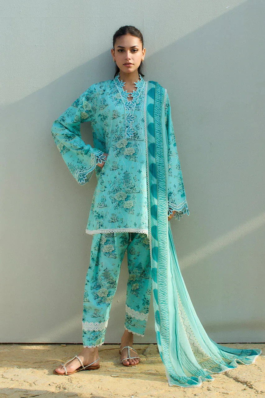 Sania Maskatiya | Luxury Lawn 25 | Myra (B) - Rang-e-Khaas
