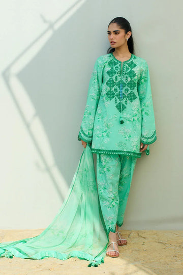 Sania Maskatiya | Luxury Lawn 25 | Azur (B) - Rang-e-Khaas