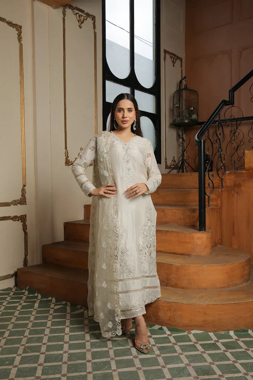 Muntaha | Baad e Saba | Alizay - White - Rang-e-Khaas
