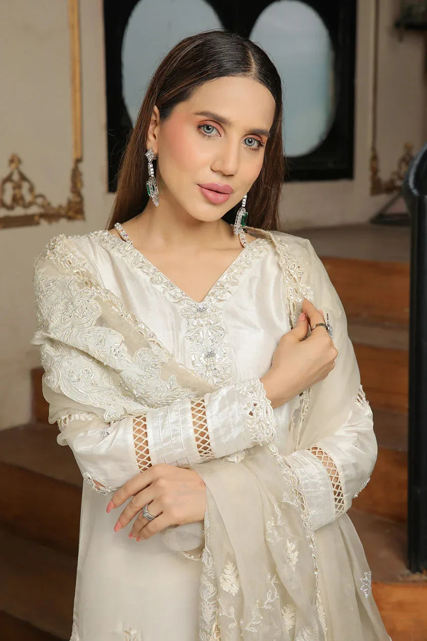 Muntaha | Baad e Saba | Alizay - White - Rang-e-Khaas