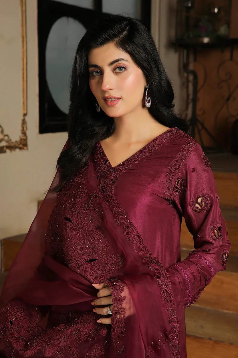 Muntaha | Baad e Saba | Alizay - Maroon - Rang-e-Khaas