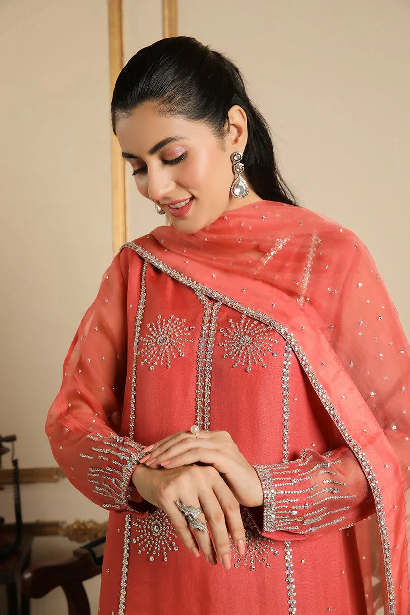 Muntaha | Baad e Saba | Zartasha - Coral - Rang-e-Khaas
