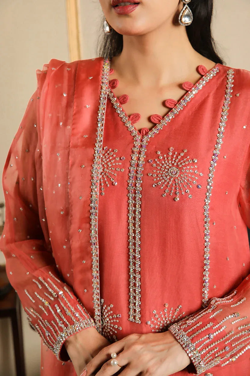 Muntaha | Baad e Saba | Zartasha - Coral - Rang-e-Khaas