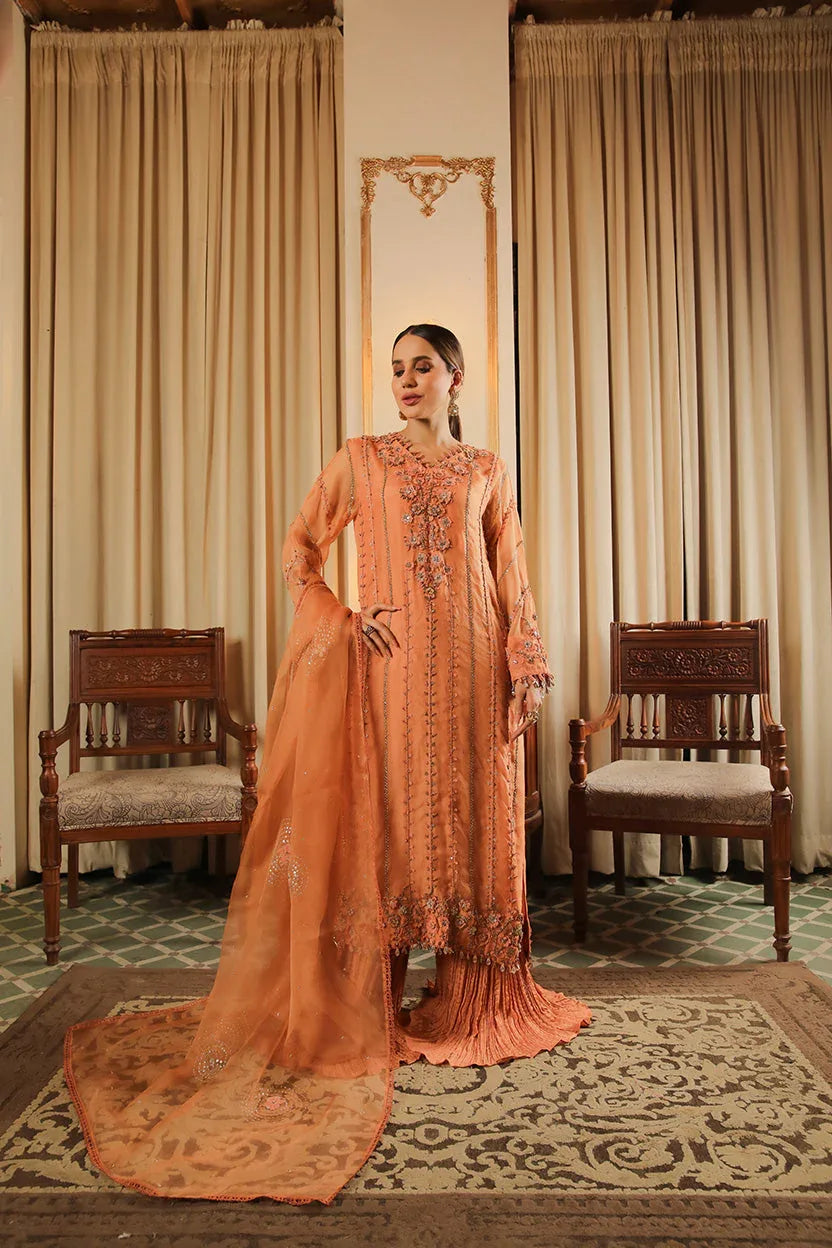 Muntaha | Baad e Saba | Zarafshan - Salmon - Rang-e-Khaas
