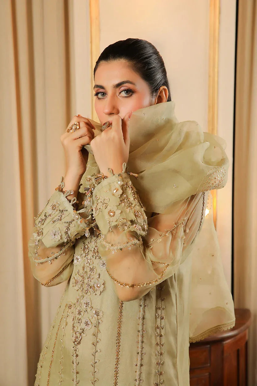 Muntaha | Baad e Saba | Zarafshaan - Pistachio - Rang-e-Khaas