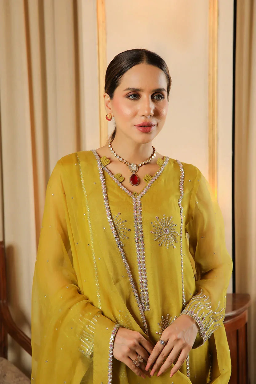 Muntaha | Baad e Saba | Zartasha  Moss Yellow - Rang-e-Khaas