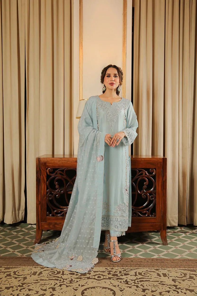 Muntaha | Baad e Saba | Zoya  Ice Blue - Rang-e-Khaas