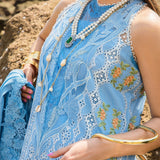 CRIMSON Embroidered Lawn Spring Blooms - D3 A