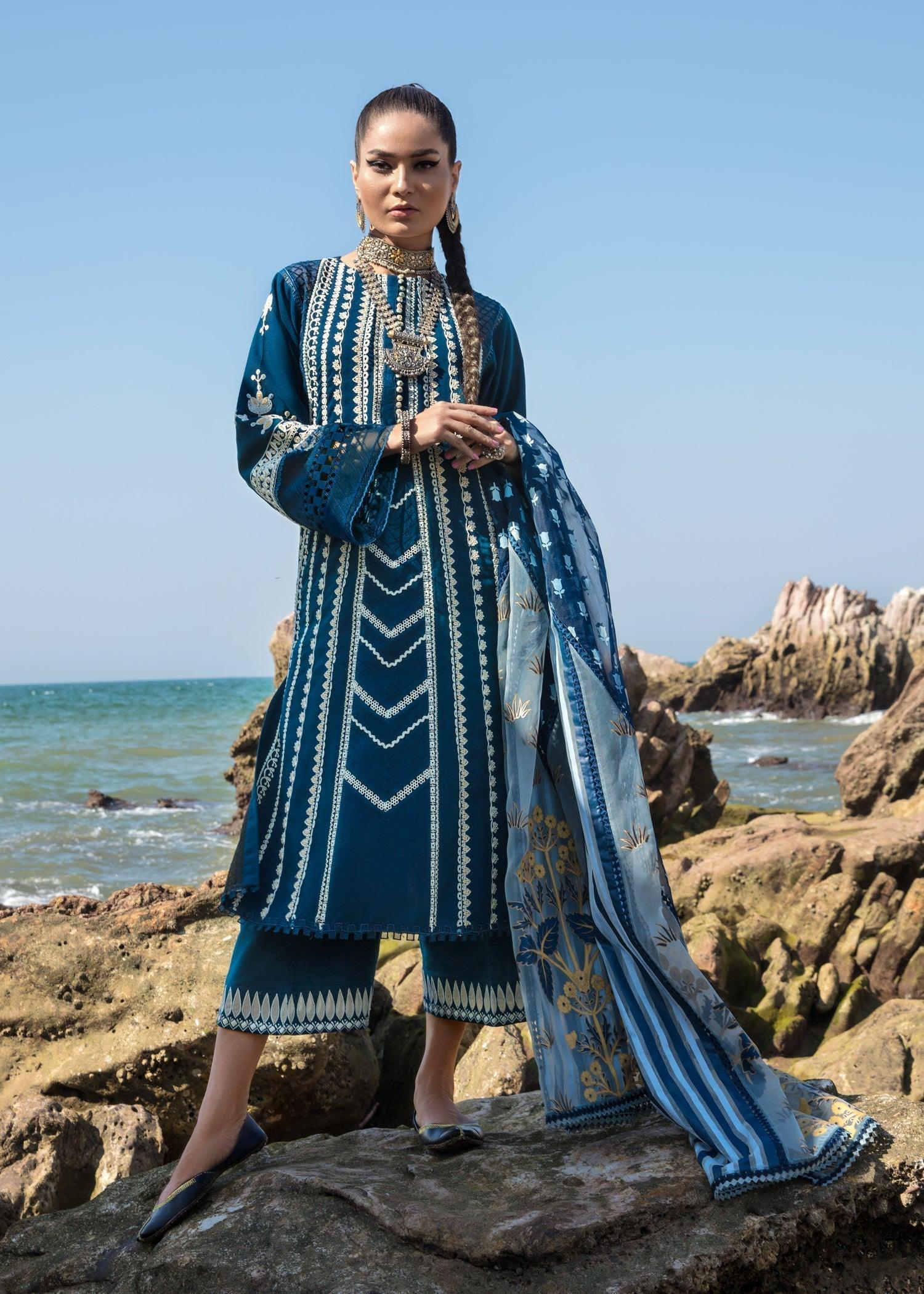 CRIMSON Embroidered Lawn Marori Dreams - D4 A