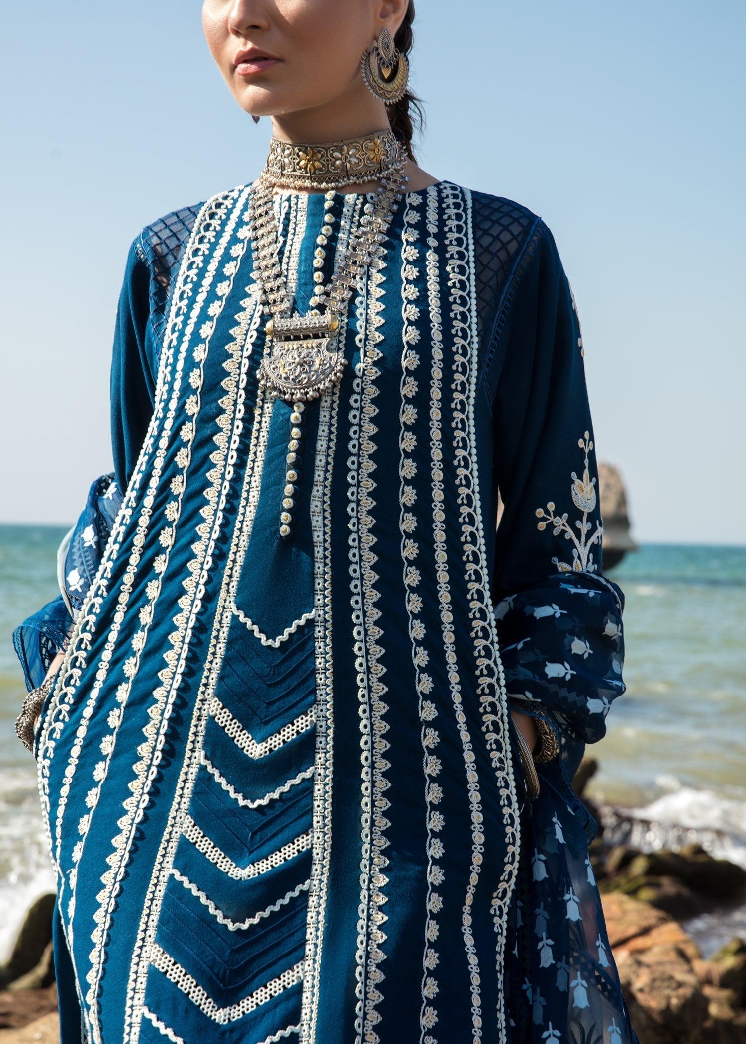 CRIMSON Embroidered Lawn Marori Dreams - D4 A