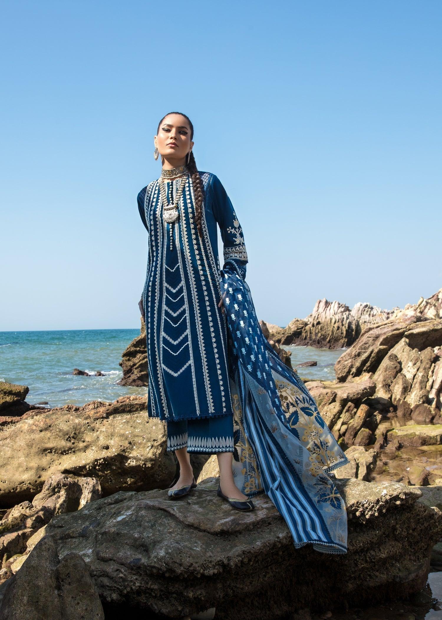 CRIMSON Embroidered Lawn Marori Dreams - D4 A