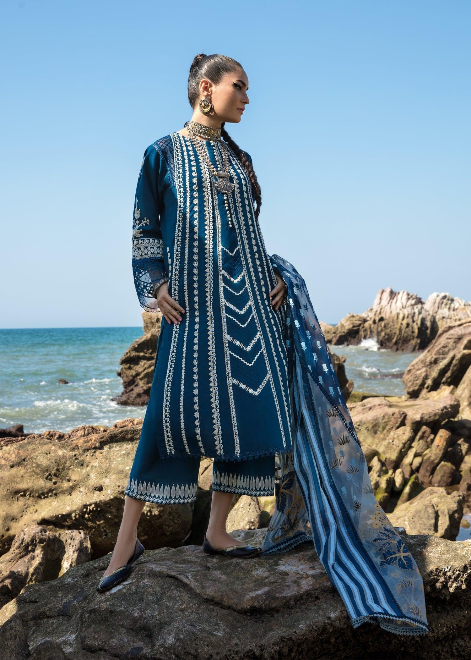 CRIMSON Embroidered Lawn Marori Dreams - D4 A