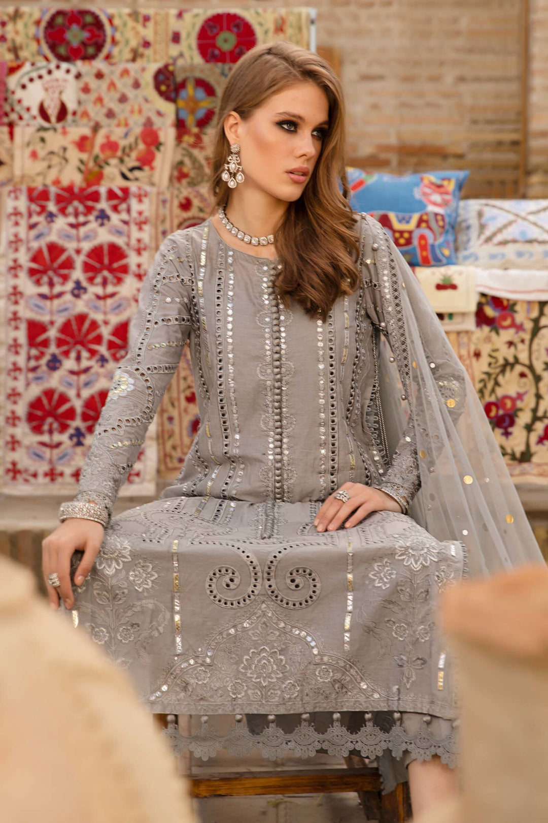 MARIA B EMBROIDED LAWN  D-2308-B