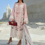 CRIMSON LUXURY LAWN 2022 – UNSTITCHED – CRIMSON -Sicilian Summer – 2B – Rose