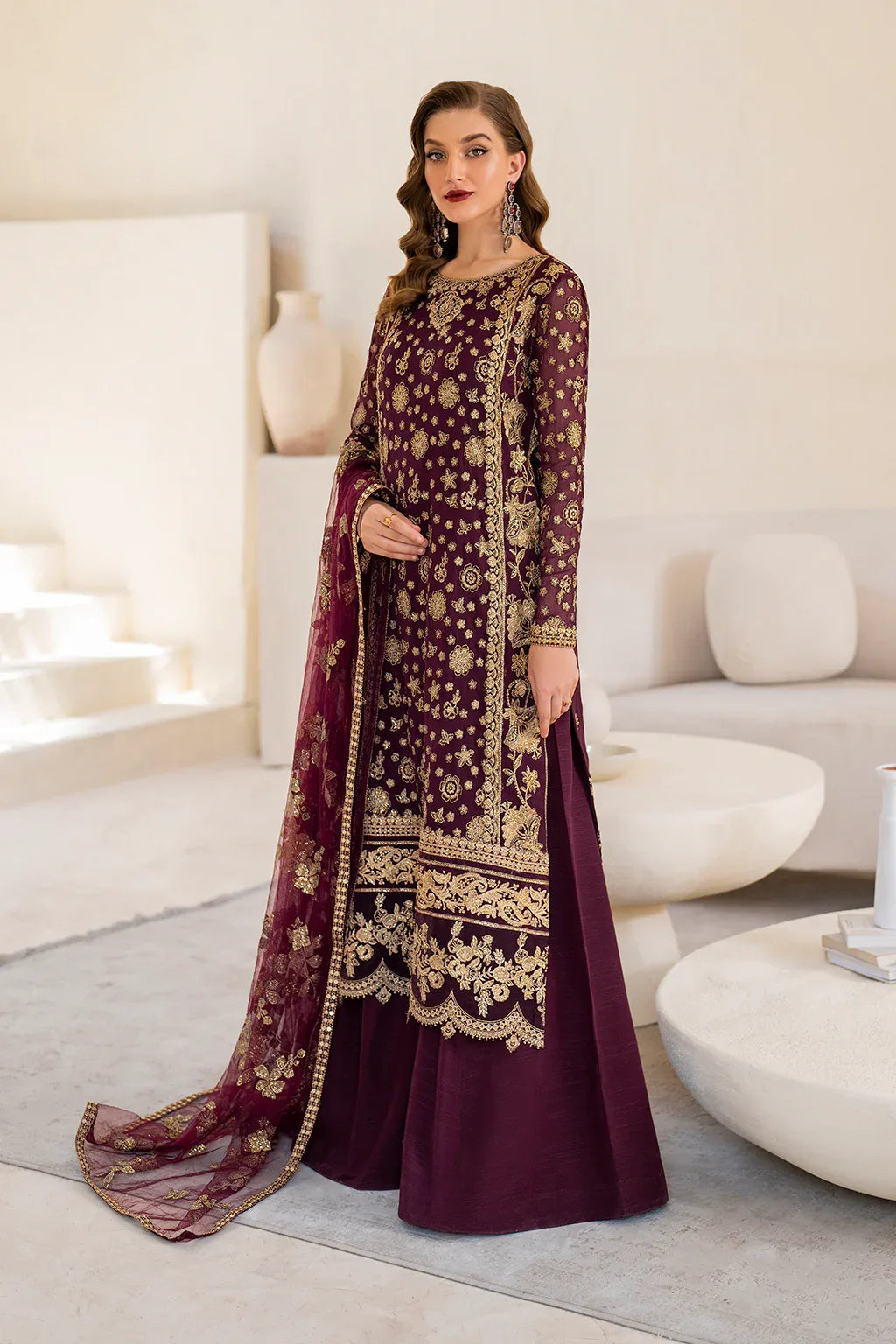 IZNIK Chinon Vol-02 Embroidered Chiffon 3Pc Suit CC-42 - Rang-e-Khaas