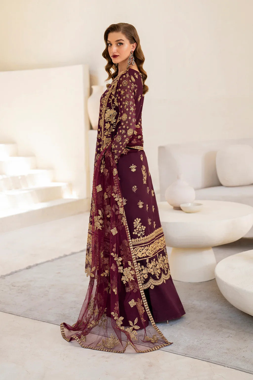 IZNIK Chinon Vol-02 Embroidered Chiffon 3Pc Suit CC-42 - Rang-e-Khaas