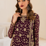 IZNIK Chinon Vol-02 Embroidered Chiffon 3Pc Suit CC-42 - Rang-e-Khaas