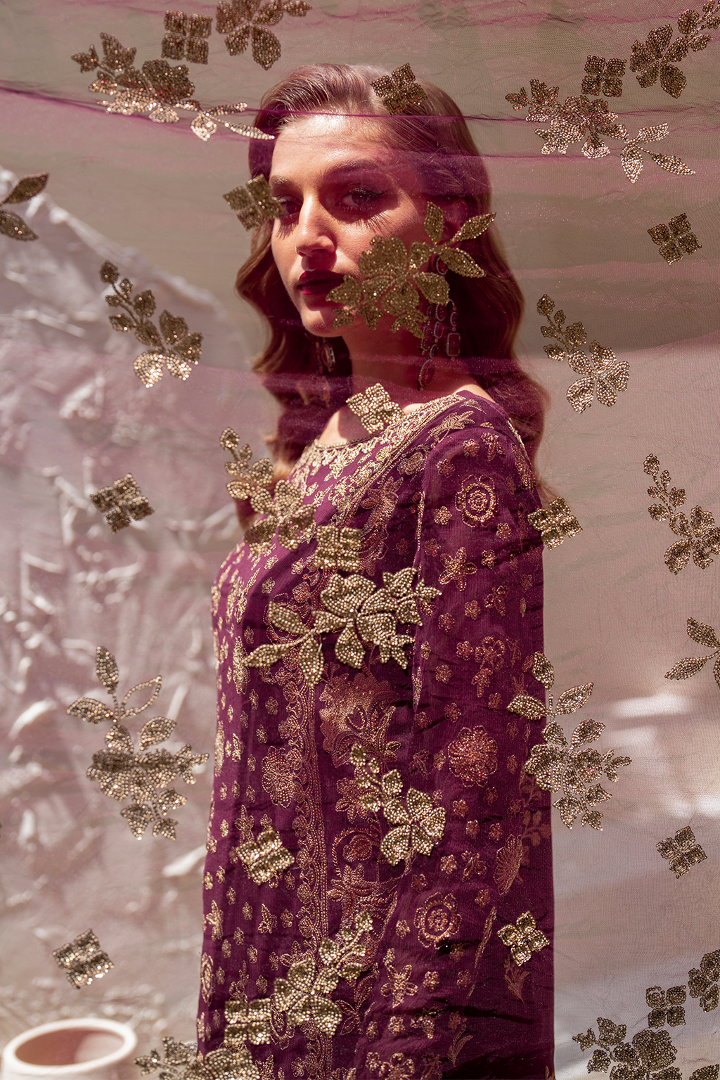 IZNIK Chinon Vol-02 Embroidered Chiffon 3Pc Suit CC-42 - Rang-e-Khaas