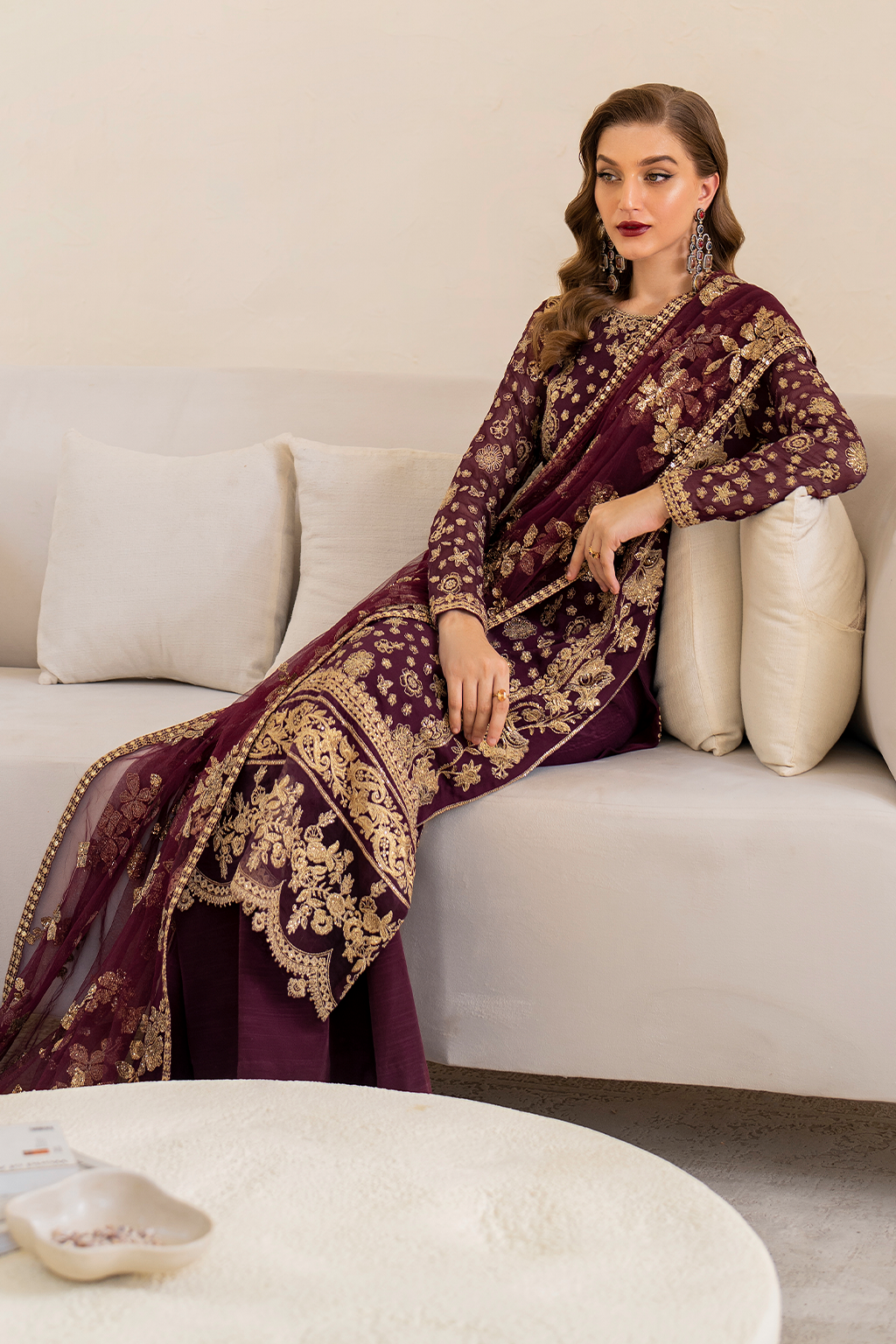 IZNIK Chinon Vol-02 Embroidered Chiffon 3Pc Suit CC-42 - Rang-e-Khaas