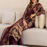 IZNIK Chinon Vol-02 Embroidered Chiffon 3Pc Suit CC-42 - Rang-e-Khaas