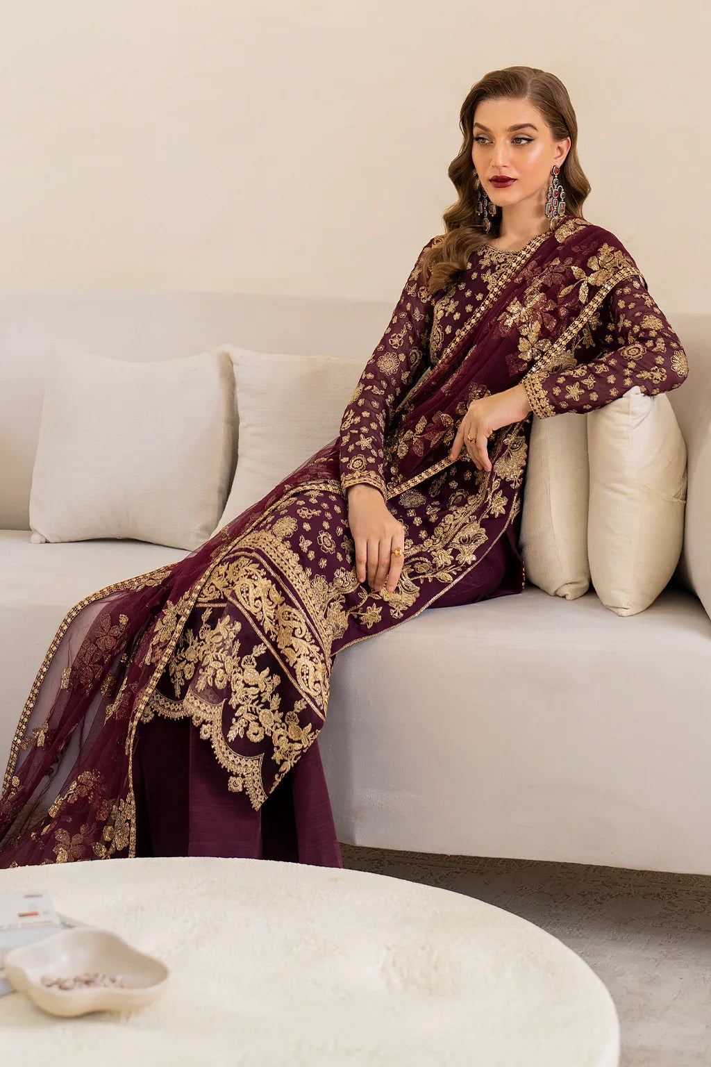 IZNIK Chinon Vol-02 Embroidered Chiffon 3Pc Suit CC-42 - Rang-e-Khaas