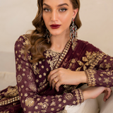 IZNIK Chinon Vol-02 Embroidered Chiffon 3Pc Suit CC-42 - Rang-e-Khaas