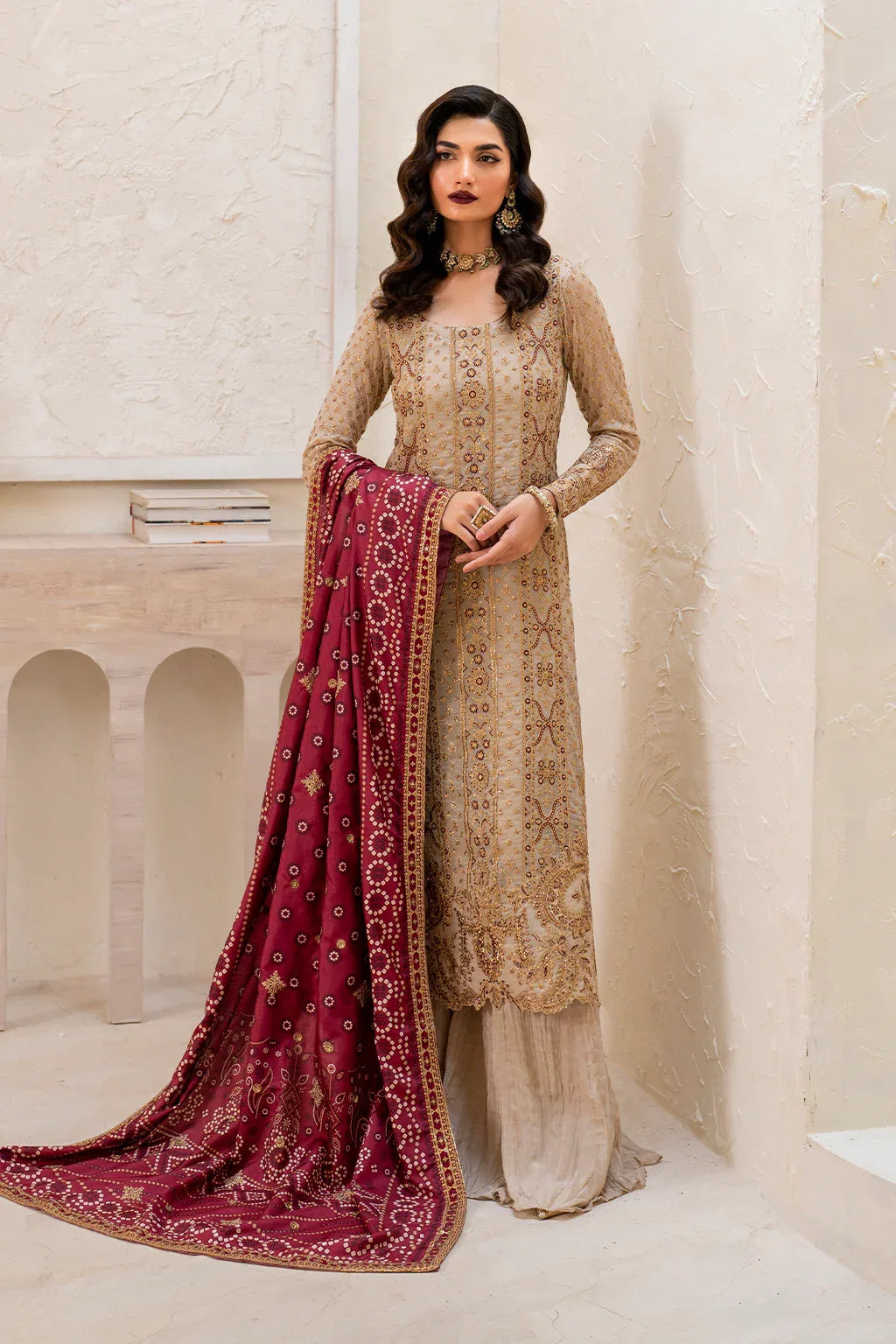 IZNIK Chinon Vol-02 Embroidered Chiffon 3Pc Suit CC-44 - Rang-e-Khaas