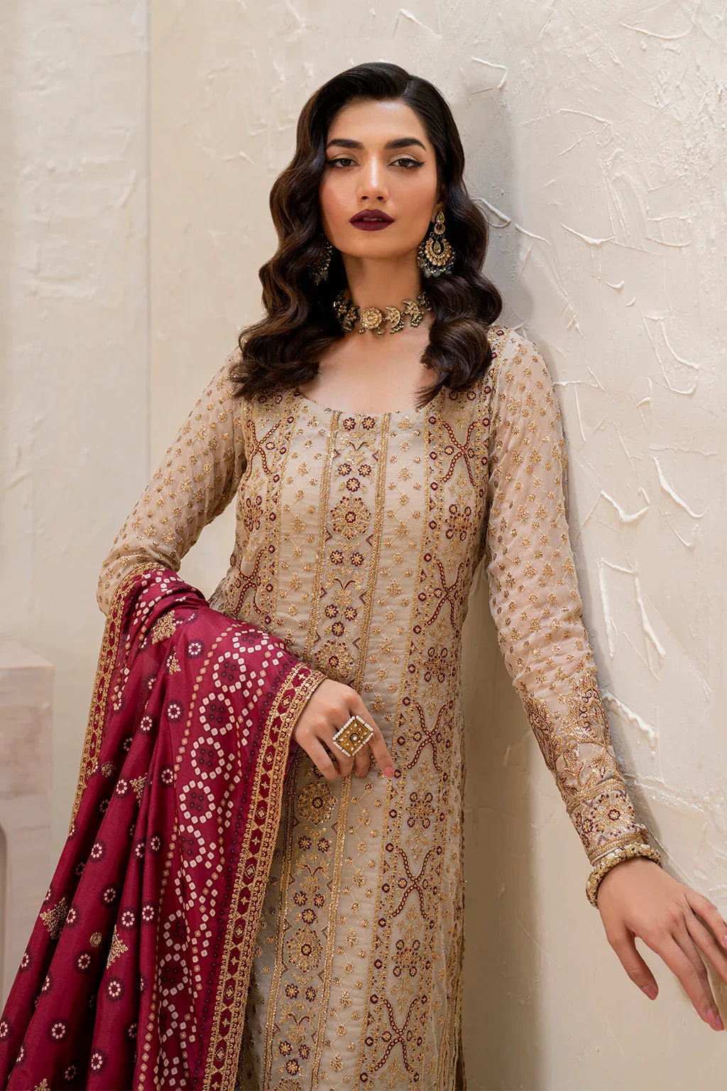 IZNIK Chinon Vol-02 Embroidered Chiffon 3Pc Suit CC-44 - Rang-e-Khaas
