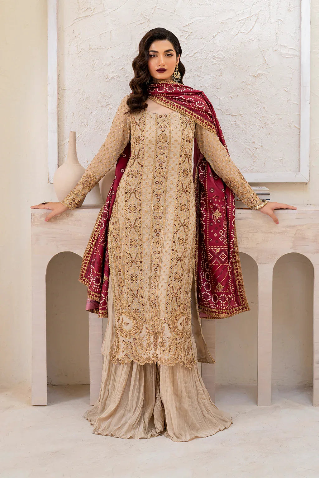 IZNIK Chinon Vol-02 Embroidered Chiffon 3Pc Suit CC-44 - Rang-e-Khaas