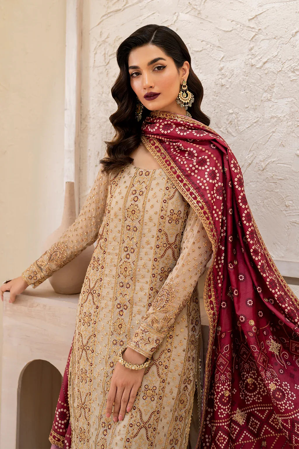 IZNIK Chinon Vol-02 Embroidered Chiffon 3Pc Suit CC-44 - Rang-e-Khaas
