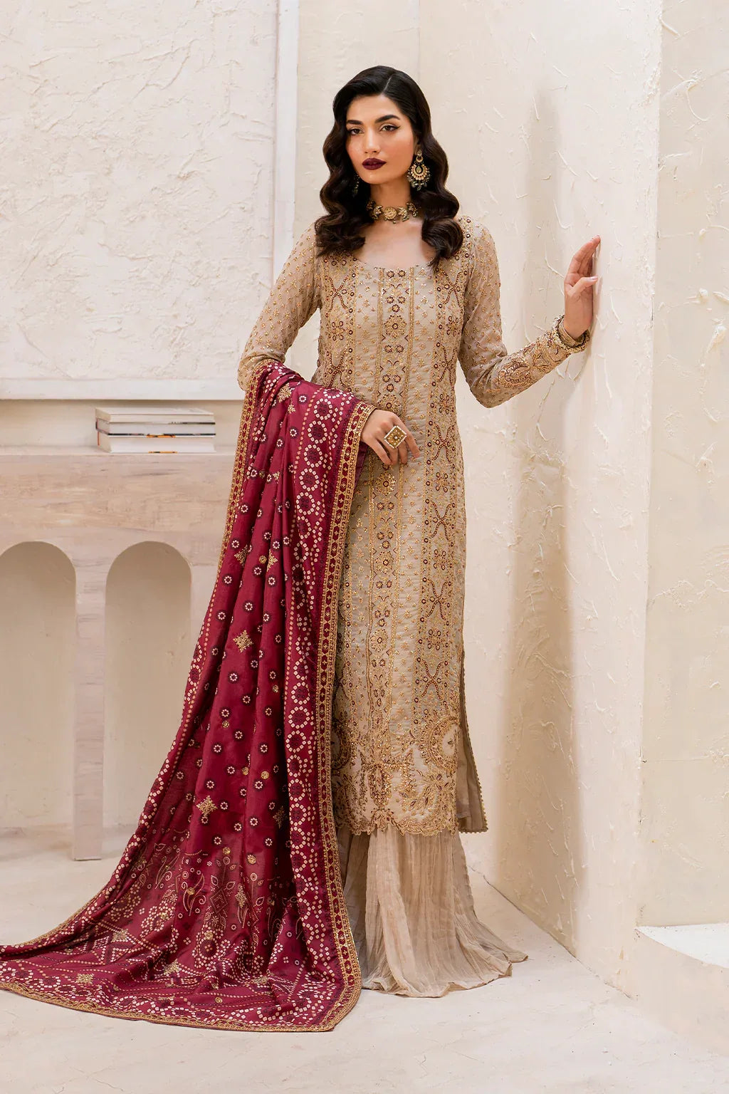 IZNIK Chinon Vol-02 Embroidered Chiffon 3Pc Suit CC-44 - Rang-e-Khaas