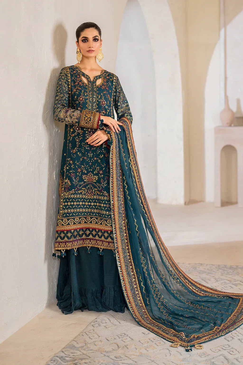 IZNIK Chinon Vol-02 Embroidered Chiffon 3Pc Suit CC-46 - Rang-e-Khaas