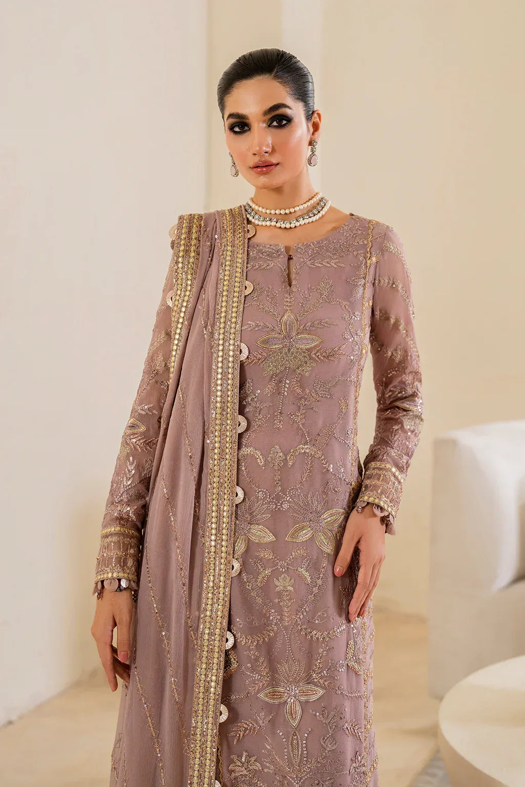 IZNIK Chinon Vol-02 Embroidered Chiffon 3Pc Suit CC-48 - Rang-e-Khaas