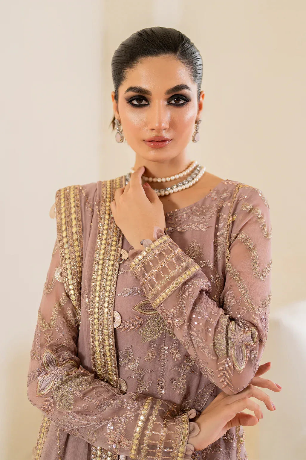 IZNIK Chinon Vol-02 Embroidered Chiffon 3Pc Suit CC-48 - Rang-e-Khaas